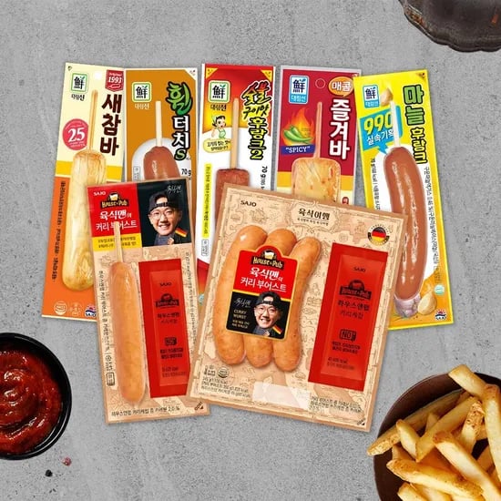 사조 혼합 핫바 20개 숯불메인 세트 숯불 8개 마늘 3개 매콤즐겨바 3개 튀긴 3개 휠터치 3개