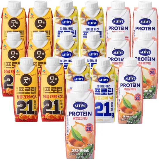 얼티브 프로틴 맛밤 250ml 6개 바나나 250ml 6개 밀크티 250ml 6개