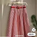 여성 스트라이프 하이웨이스트 스커트