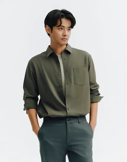 지오다노 포플린셔츠