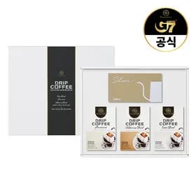 G7 쭝웬 레전드 드립백 커피 선물세트 커피 3종 총 30개입 드립포트 쇼핑백