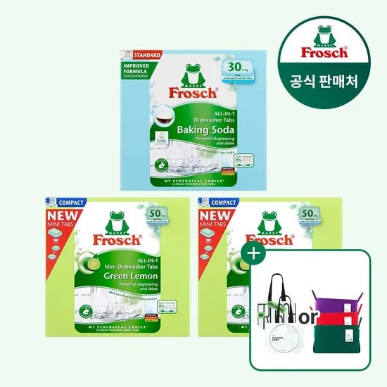 프로쉬 식기세척기세제 50개입 미니 2개 30개입 백 바스켓 증정
