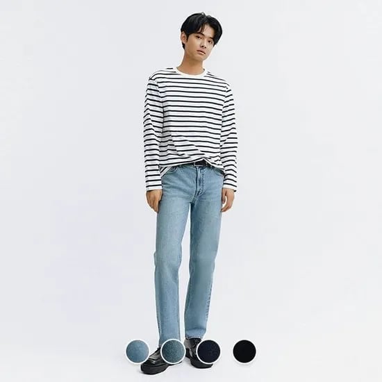 지오다노 스탠다드 슬림 데님 스트레이트 데님