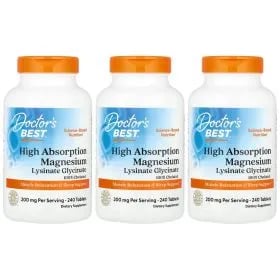 닥터스베스트 고흡수 마그네슘 200mg (1정당 100mg) 240정 x 3통 (50,700원/무료)