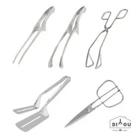 디유 올스텐 주방 조리도구 5종 세트 고기 집게 3종 더블 뒤집게 손편한 주방 가위 5종 세트