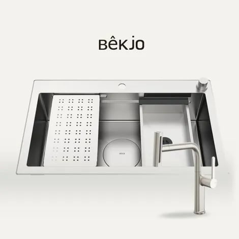 백조씽크 RECO85/W 레이어드 사각씽크볼 벽수전 에떼르노 new 4way 수전