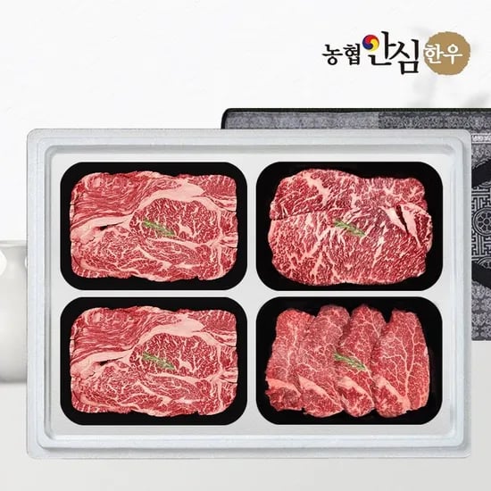 농협안심한우 1등급 구이 5호 1.6kg (등심, 등심, 채끝, 안심)