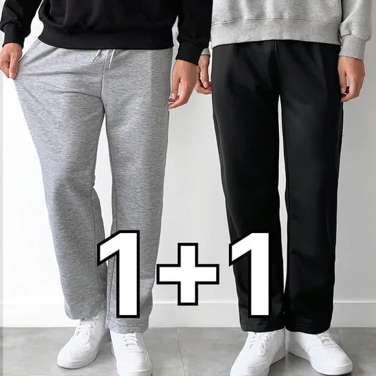 남자 일자 트레이닝바지 1+1