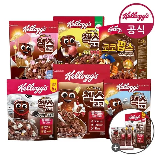 켈로그 첵스초코 570g x 2개 쿠앤크 120g