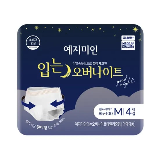 예지미인 입는 오버나이트 중형/대형 4개입 8팩