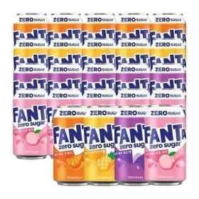 환타 제로 오렌지 파인 포도 피치 350ml 4종 6입 총 24캔