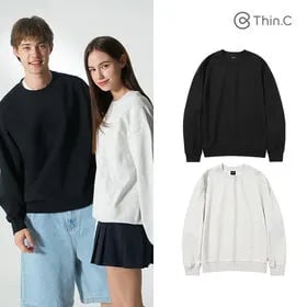 코튼 세미오버핏 베이직 맨투맨 1종 택일 9,900원