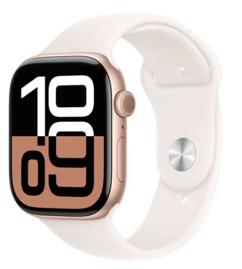 애플 애플워치 10 GPS+Cellular 46mm 알루미늄 로즈 골드 라이트 블러시 스포츠 밴드 M/L