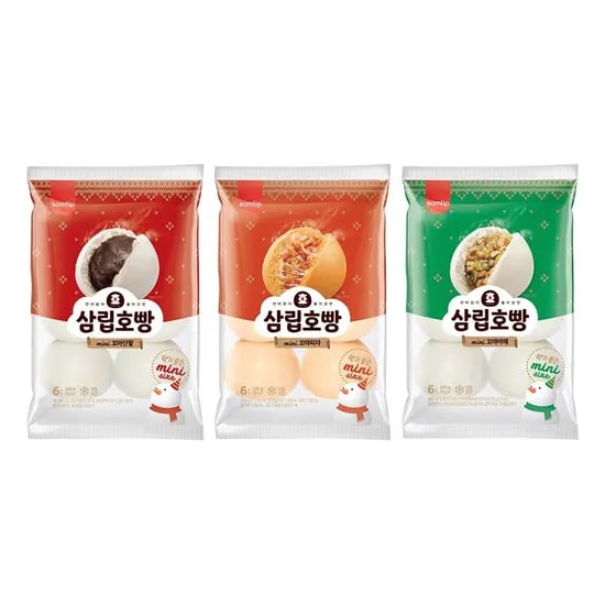 삼립 미니 꼬마호빵 3종 피다 단밭 야채 40g x 4개
