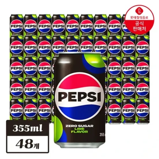 펩시 제로 라임 355ml 48캔, 제로카페인 355ml 48캔 (26,202원/무료)8