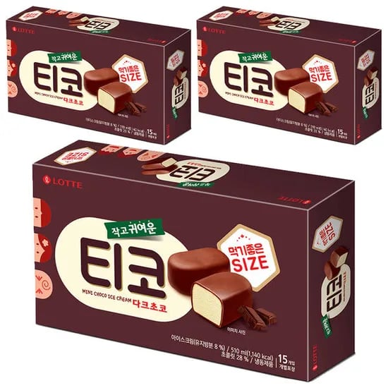 티코 다크초코 아이스크림 510ml 3개