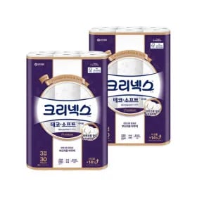크리넥스 데코소프트 화이트 25m 30롤 2팩