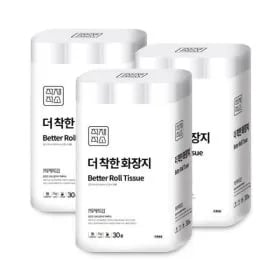화장지 무형광 3겹 30M 30롤 3팩 총 90롤