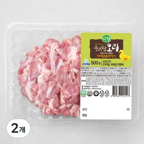 다향오리 무항생제 오리 다리살 슬라이스 500g