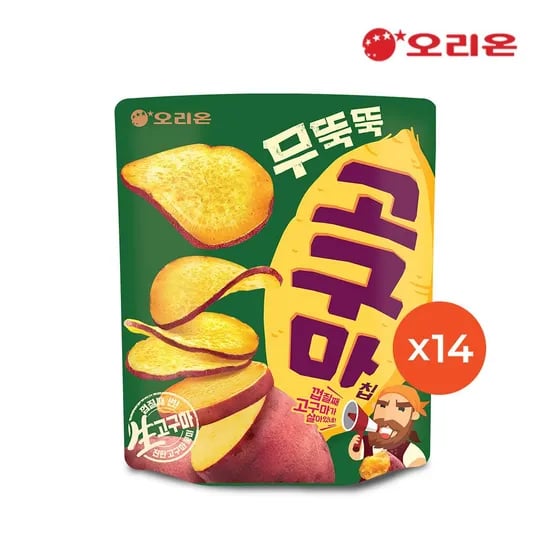 오리온 무뚝뚝고구마칩 56g 14개