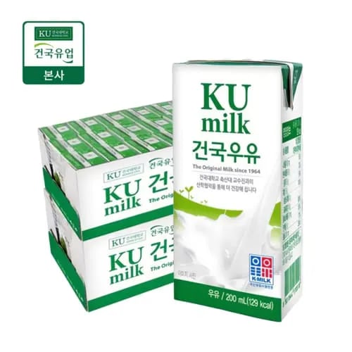 건국 멸균우유 200ml 48팩