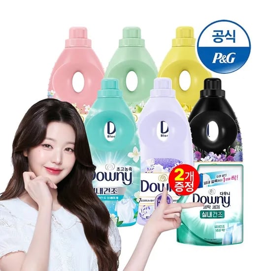 다우니 섬유유연제 1L 6개 400ml 증정 탈취옵션
