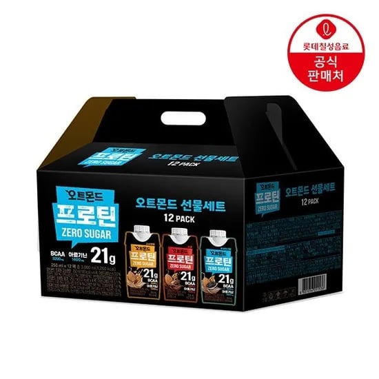 롯데칠성 오트몬드 프로틴 제로슈거 250ml 2팩 3종 각 4팩