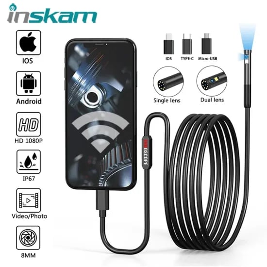 휴대용 키즈 캠($13.46),새로운 무선 CarPlay($13.15),INSKAM 내시경 검사 카메라($7.39)/무료