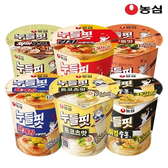 농심 누들핏 돈카츠 라면 16개입