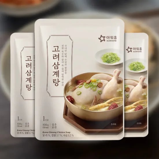 아워홈 고려삼계탕 800g 4팩(23,064원), 시네마 믹스 팝콘 30g*15개입(10,552원)고단백 통밀스콘3종(6,925원)/무료