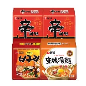 신라면 10입 안성탕면 5입 너구리 5입 총 20봉
