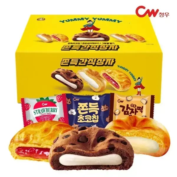 청우 쫀득3종 간식상자 공룡 비스켓 3종세트