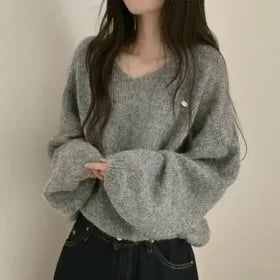 안나2 팬던트 브이넥니트 1+1
