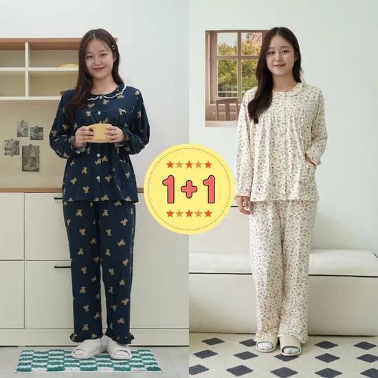 폭스클럽 잠옷 상하세트 2개