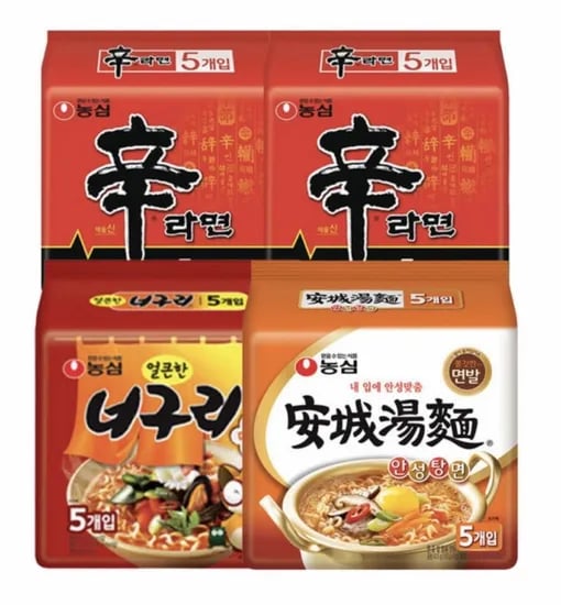 신라면 0입 안성탕면 5입 너구리 5입 신신안너 10개입