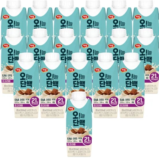 하림 오늘단백 초코라떼 단백질 프로틴 음료 250ml x 18개