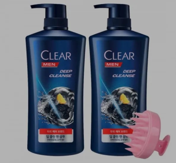 클리어 딥클렌징 샴푸 650ml 2개 + 브러쉬