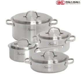 한일STS 통5중 스텐레스 인덕션 냄비세트 편16 양18 24 전24