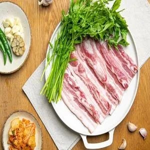 한돈삼겹살 500g 청도미나리 200g