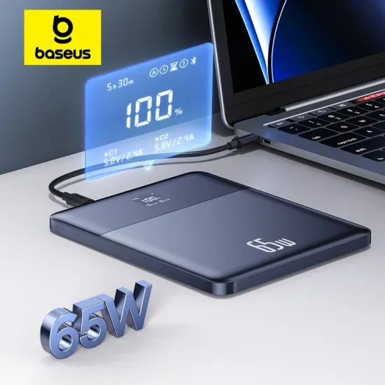 Baseus 보조배터리 디지털 잔여 배터리 $49.99 컴퓨터 데스크탑 전원 스위치 스테인레스 $14.57