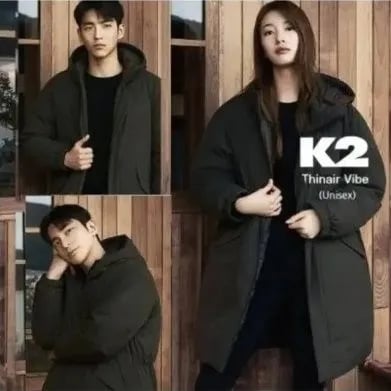 K2 씬에어 바이브 후드 롱다운 패딩