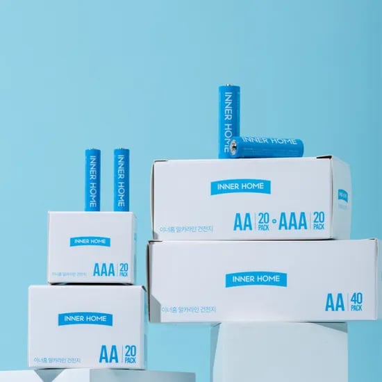 이너홈 알카라인 건전지 AA/AAA 40개입