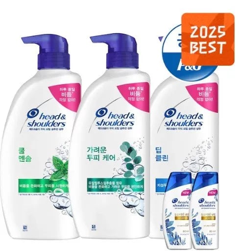 헤드앤숄더 샴푸 850ml 3개+미니샴푸 2개