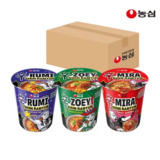 농심 신라면 헌트릭스 에디션 3종 세트 루미 6입 미라 6입 조이 6입
