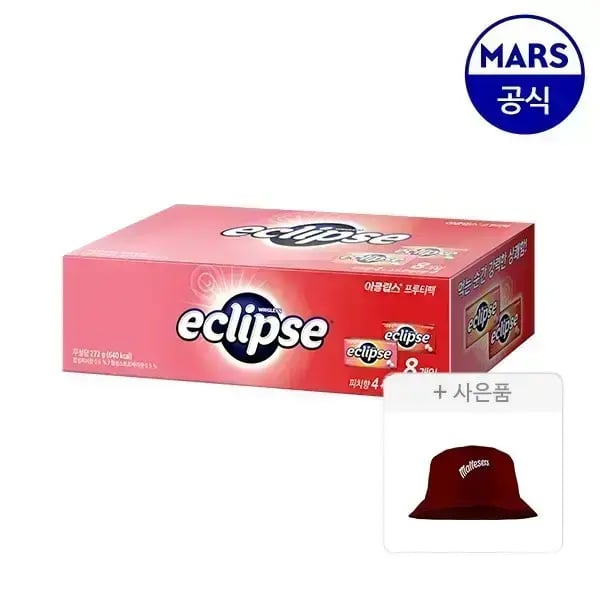 이클립스 프루티팩 34g 8개입 피치 4개 스트로베리 4개 버킷햇