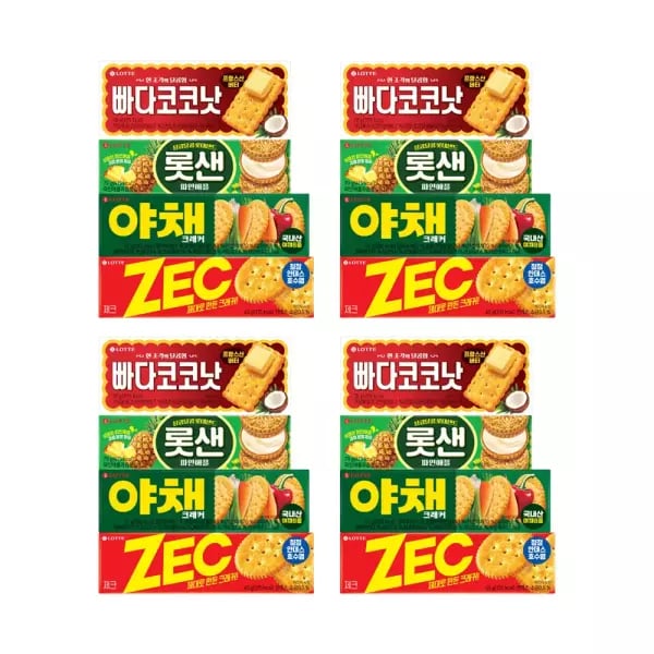 롯데웰푸드 비스킷 기획세트 277g 4개