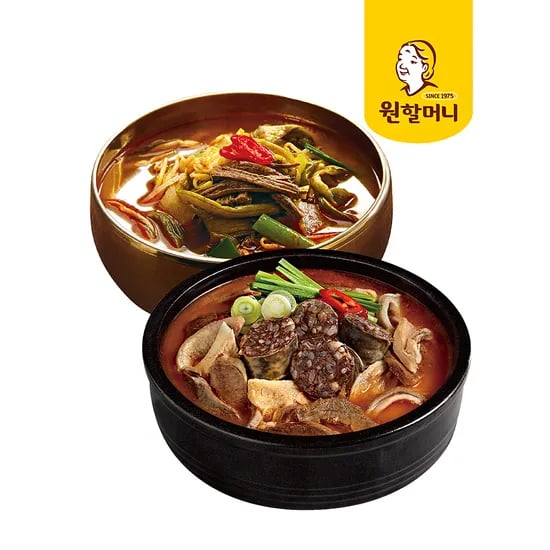 원할머니 명품 육개장 600g 2개 얼큰 순대국 600g 2개