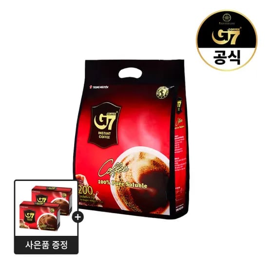 G7 커피 200개입 15개입 2개 증정 총 230개입