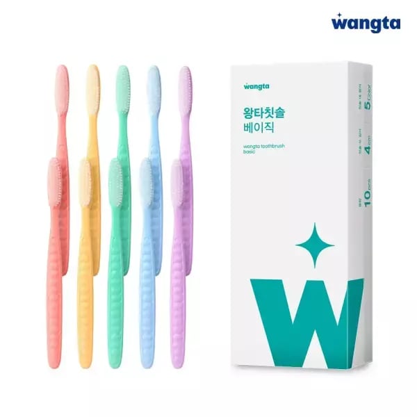 왕타 베이직 파스텔 칫솔 10개