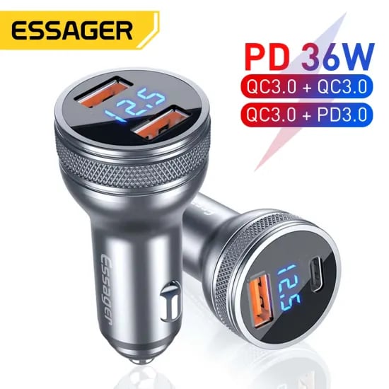 Essager 미니 PD 36W USB 차량용 충전기